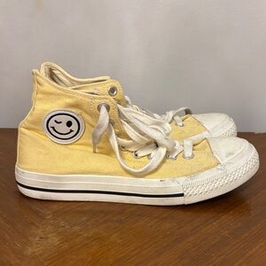 Yellow High-Top Sneakers